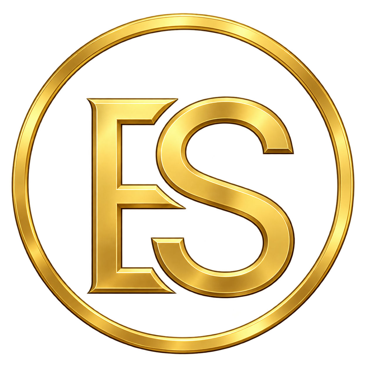 Logo dorado ES de Essencial Store