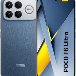 POCO F8 Ultra 5G azul, vista frontal y trasera